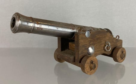 Vintage Black Powder Desk Cannon