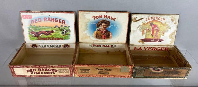 Group of 3 Vintage Cigar Boxes