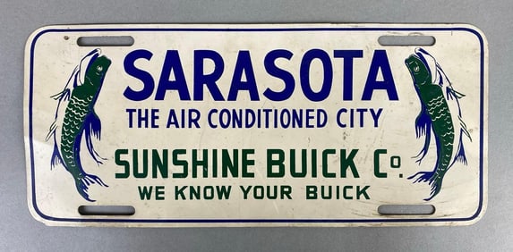 Sunshine Buick Co. Sarasota Dealership Advertising License Plate