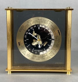 Seiko Battery-Operated World Time Zone Desk Clock
