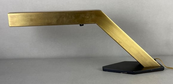 Mid-Century Modern Lighting Mattgra Brass Angle Desk Lamp