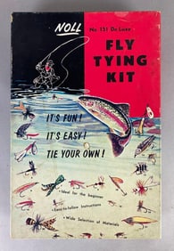 Vintage Noll No. 151 De Luxe Fly Tying Kit for Fishing Display