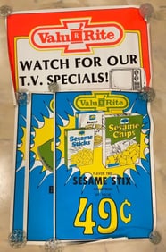 Group of 7 Vintage ValuRite Pharmacy Advertising Posters