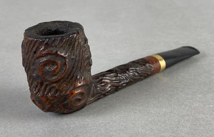 Antique L.H.S. Sterncrest Wood Tobacco Pipe with 14K Gold Band