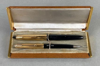 Vintage Parker Personalized Fountain Pen and Pencil Set