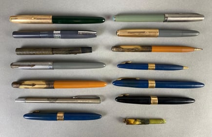 Group of Vintage Fountain Pens and Pencils