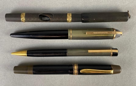Group of Vintage Fountain Pens with 14K Nibs and More