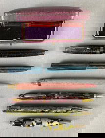 Group of Vintage Fountain Pens and Mechanical Pencils