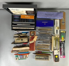 Large Group of Vintage Assorted Pens and More