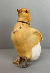 Antique Bisque Hatching Chick Candy Container