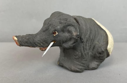 Antique Elephant Egg Candy Container