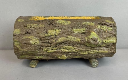 Arts and Crafts Weller Style Pottery Log Planter