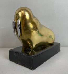 Mid-Century Modern Polychrome Walrus Sculpture