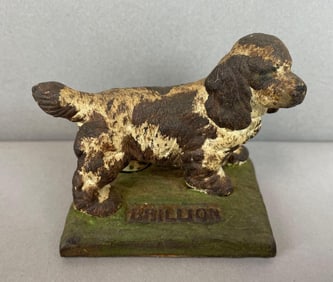 Antique Cast Iron Brillion Cocker Spaniel Paperweight