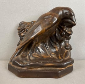 1919 Rookwood Pottery Raven Bookend