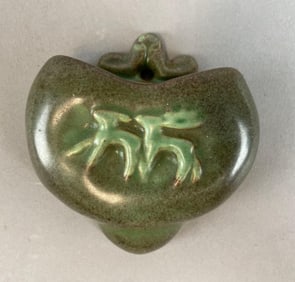 Vintage German Reindeer Motif Ceramic Match Holder