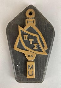 Vintage Pi Tau Sigma Fraternity Plaque
