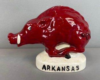 Vintage JI-FL Arkansas Razorback Ceramic Bank