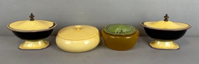 Group of Vintage Celluloid Lidded Dishes