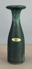 Otto Keramik Matte Sea Green Glaze Pottery Candlestick