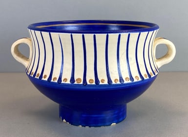 Otto Muldus Signed Blue White Pottery Bowl