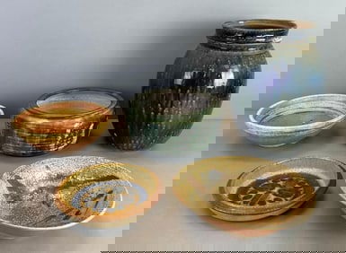 Group of Art Pottery Bowls and Vases