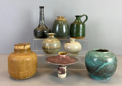 Group of 8 Art Pottery Vases and More