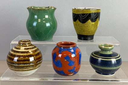 Group of 5 Art Pottery Vases