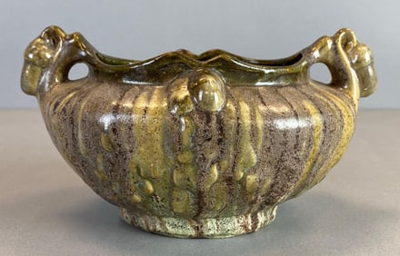 Thulin Belgium Multi-Color Drip Glaze Art Pottery