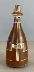 Finnish Arabia Tarina Incised Figure Decanter