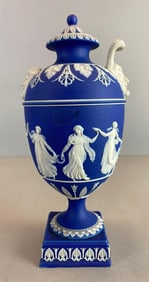 Wedgwood Blue White Neo-Classical Vase
