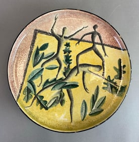 Manser-Cerami Mexican Footed Serving Pottery Bowl