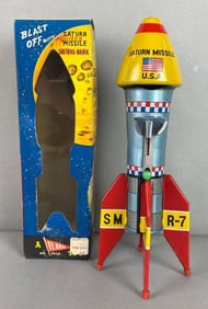 Vintage Flare Tin-Litho Saturn Guided Missile Bank