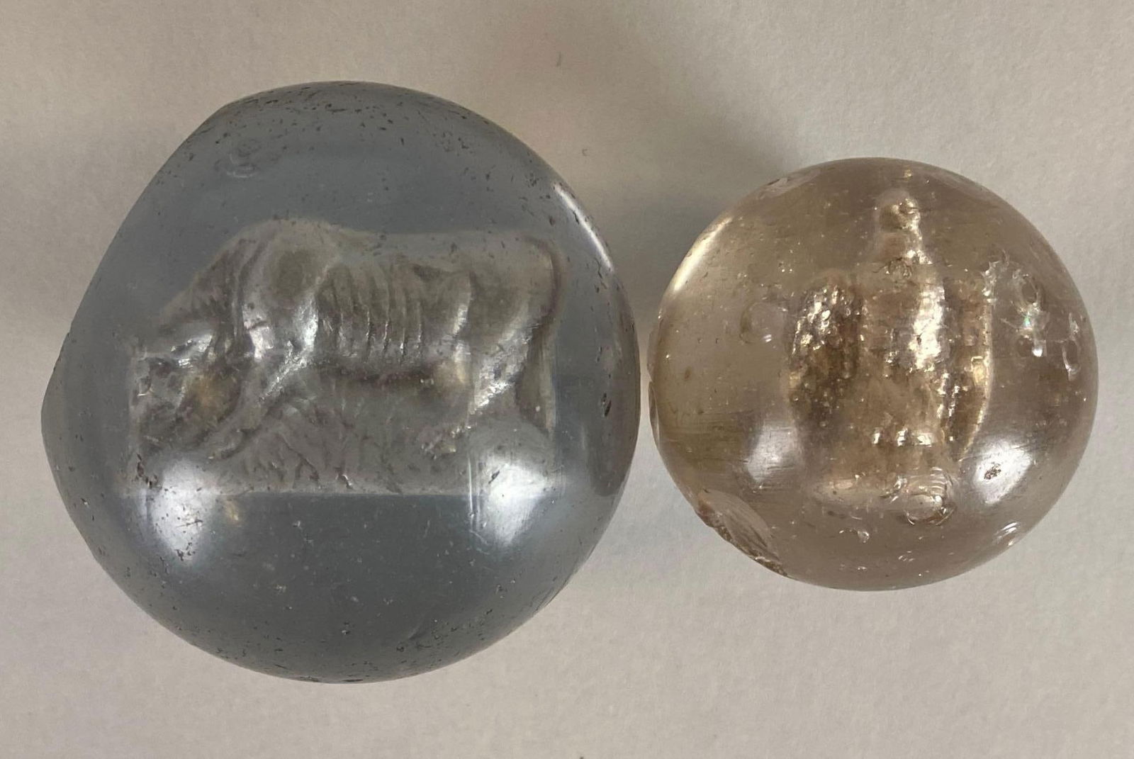 Group of 2 Antique Sulfide Marble (1 of 6)