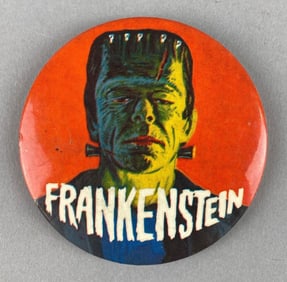 Vintage Elwar LTD Frankenstein Button Pin