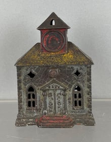 Antique Bank Building Cast Iron Bank