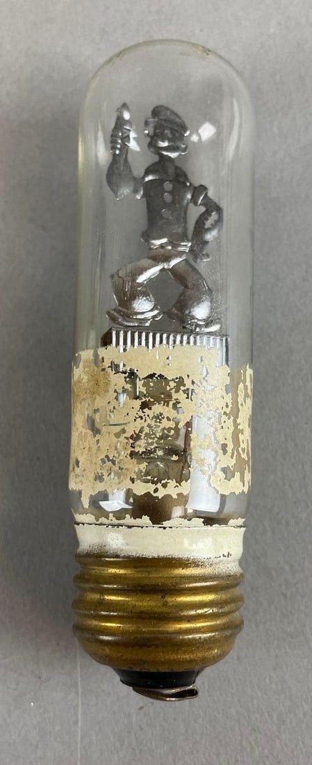Vintage Aerolux Popeye the Sailor Light Bulb: Measures 4 x 1 inch