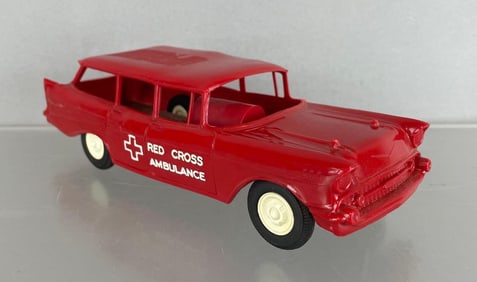 1957 Chevrolet Red Cross Ambulance Friction Promo Station Wagon