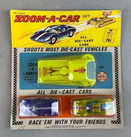 1972 Marx Zoom-A-Car Die-Cast Set