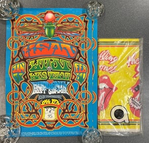 1983 Rolling Stones Table Cover and 2 Kelley - Mouse Posters