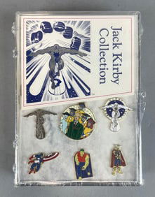 Limited Edition Signed Jack Kirby Collection Marvel Enamel Pin Set