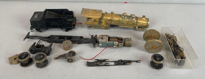 Group of Vintage Brass Locomotive Parts