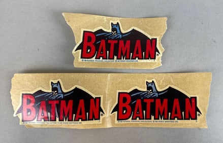Group of 3 1966 Batman Stickers