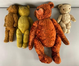 Group of 4 Vintage Teddy Bears
