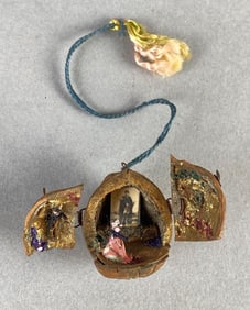 Antique Miniature Walnut Diorama