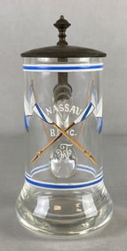 Hand-Painted Nassau New York B.C. Glass Beer Stein