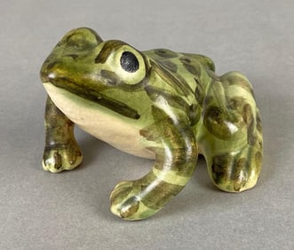 Arts and Crafts McCoy Style Green Pottery Frog