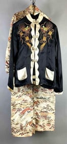 Group of Japanese Attire with Bullion Thread and Ornate Patterns