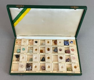 Collection of Rocks Gems and Minerals with Cut and Uncut Versions