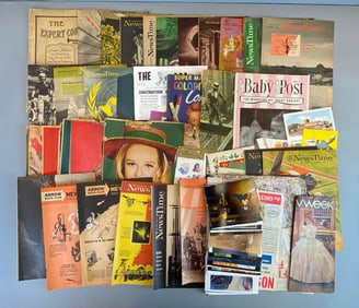 Group of Vintage NewsTime Magazines and More